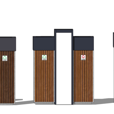 Modern outdoor sorting dustbin