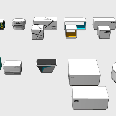 Modern Display Stand Display Cabinet Combination