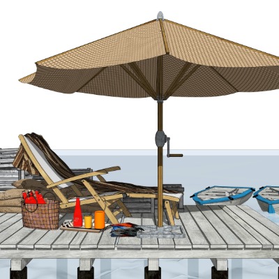 Modern Dock Outdoor Lounger