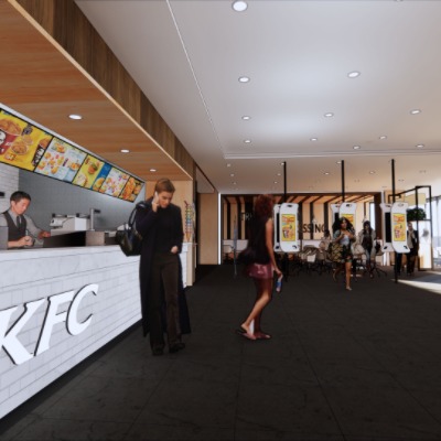 Modern KFC Fast Food Restaurant