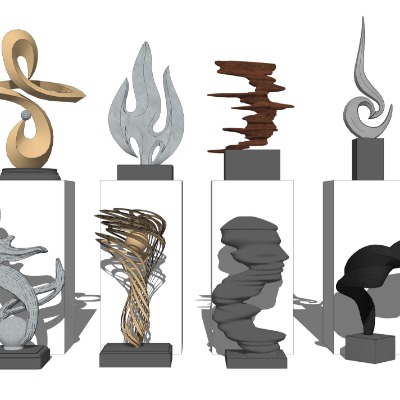 Modern abstract sculpture ornaments combination