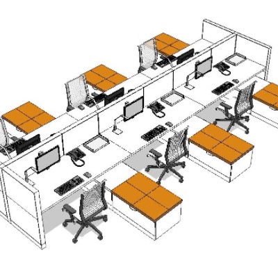 Modern Card Seat Office Desk and Chair