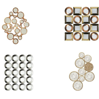 Modern metal decorative mirror combination