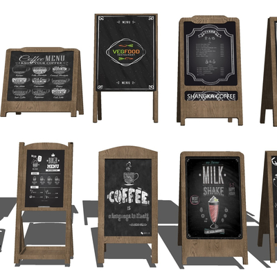 Modern solid wood blackboard dish board billboard