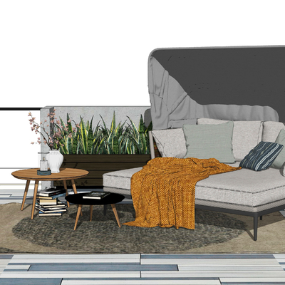 Modern outdoor terrace leisure sofa