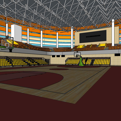 Modern Indoor Basketball Hall