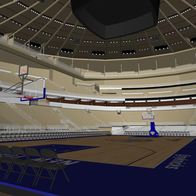 Modern Indoor Basketball Hall