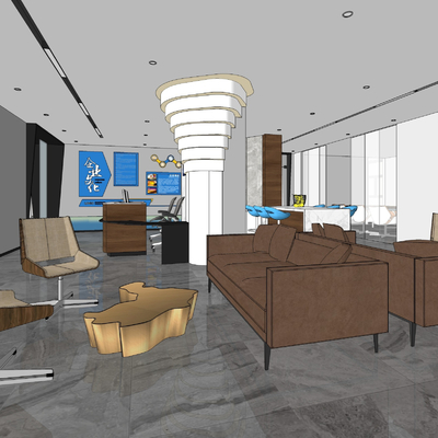 Modern office reception room