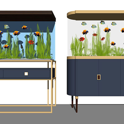 Modern aquarium aquarium combination