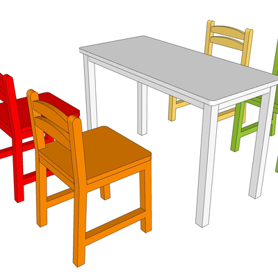 Modern children's table and chairs free