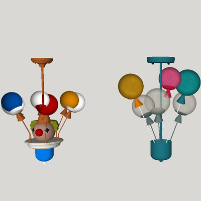 Modern children's balloon chandelier