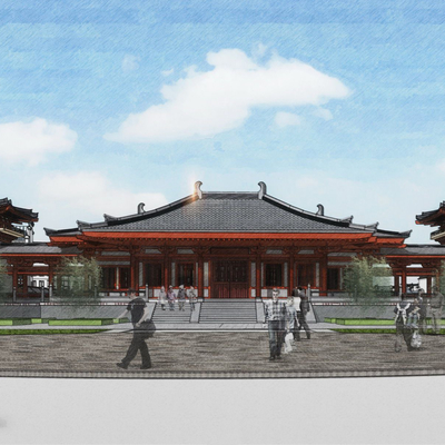 Chinese ancient building hall