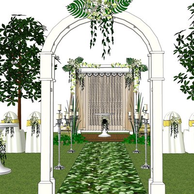 Modern wedding scene free