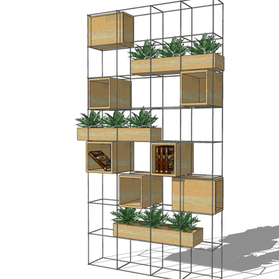 Modern Green Plant Shelf Free