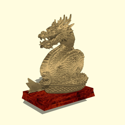 Chinese Golden Dragon Sculpture Free