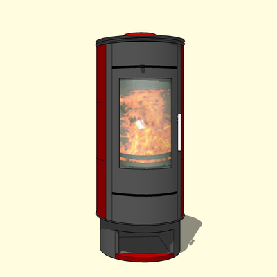 Modern metal fireplace free