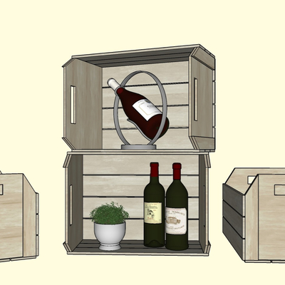 Modern solid wood wine rack free