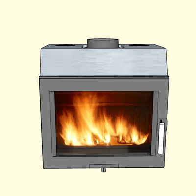 Modern metal fireplace free