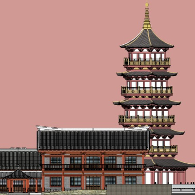 Chinese ancient building tower