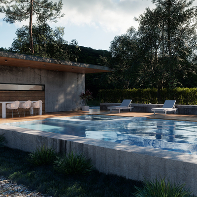 Modern Courtyard Pool