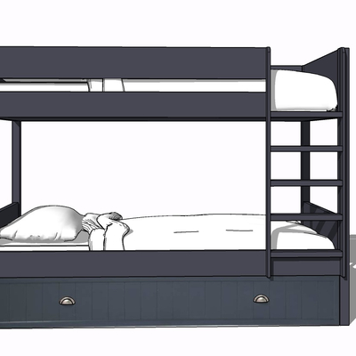 Modern solid wood children bed free