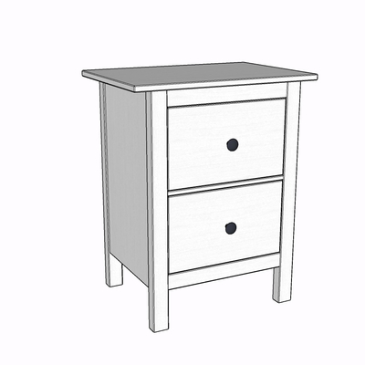 Modern solid wood bedside table free