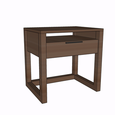 Modern solid wood bedside table free