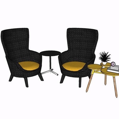 Modern Rattan Coffee Tables and Chairs Free