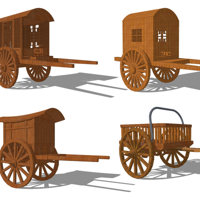 Chinese solid wood carriage