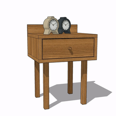 Modern solid wood bedside table free