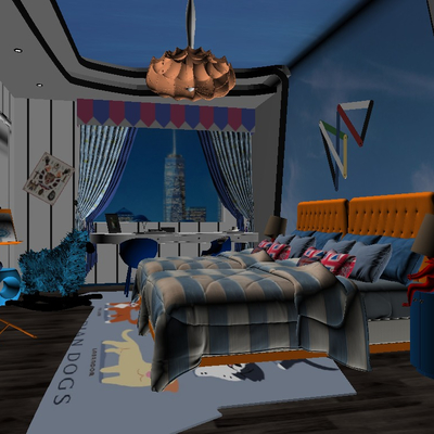 Mediterranean kids Bedroom