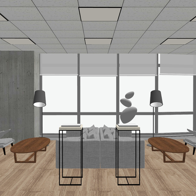 Modern office reception room