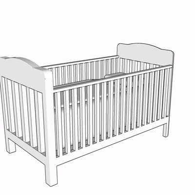 Modern solid wood crib free