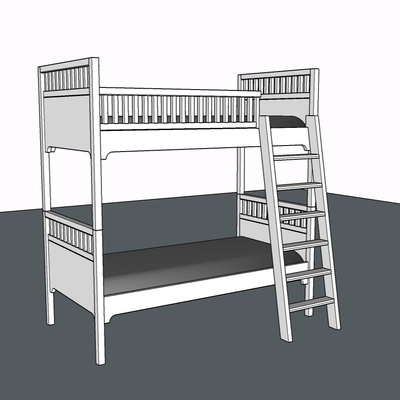 Modern solid wood children bed free