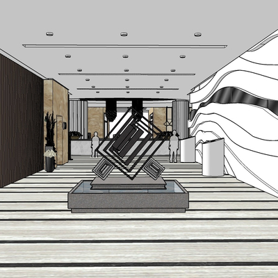 Modern lobby front desk free