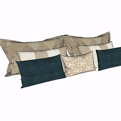 Free modern fabric pillow