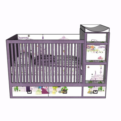 Modern solid wood children bed free