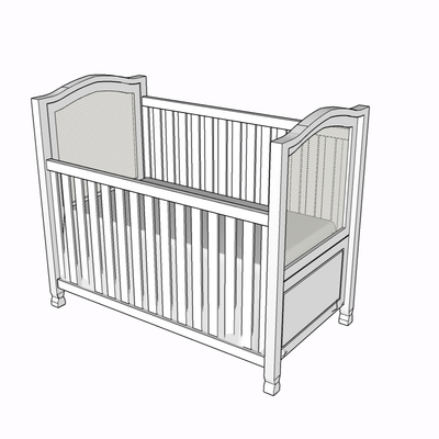 Modern solid wood children bed free