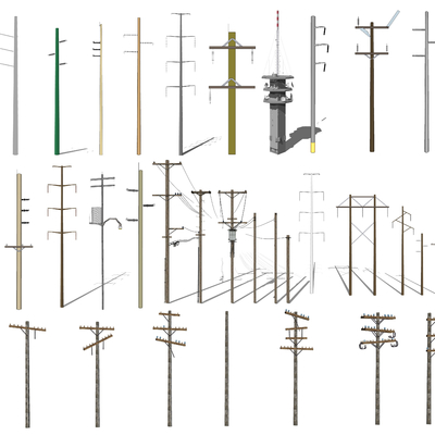 Chinese-style country telegraph pole