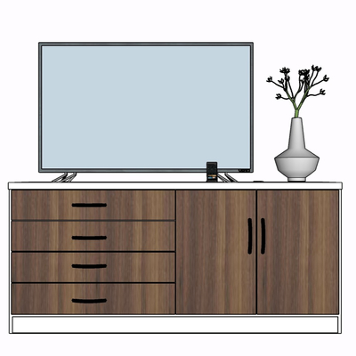 modern solid wood TV cabinet free