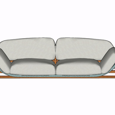 Modern fabric double sofa for free