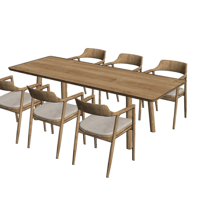 Nordic Log Dining Table and Chair