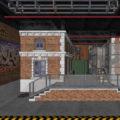 Industrial Style Street Basketball Hip Hop Theme Bar