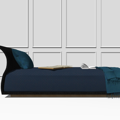 Modern fabric chaise longue