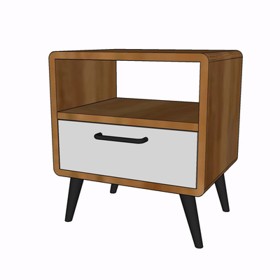 Nordic Solid Wood Bedside Table Free