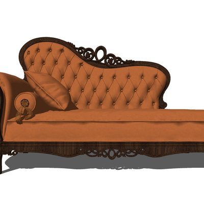 European-style fabric chaise longue