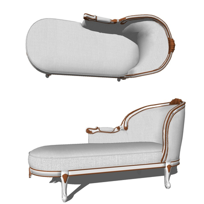 European-style fabric chaise longue