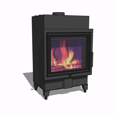 Modern metal fireplace free