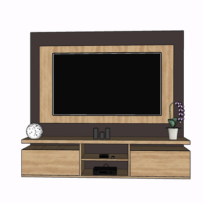 modern solid wood TV cabinet free