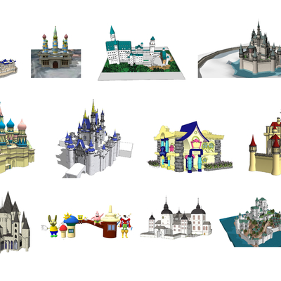 European-style children's castle toys